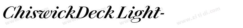 ChiswickDeck Light字体转换